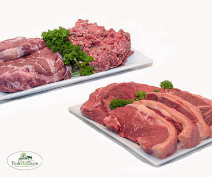 Quick and Sumptuous Meat Box 5kg, meat box, Shropshire Meat, Shropshire Beef, Farm Beef, Farm Shop, Park Hill Farm